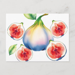 Frische Aquarellfärbung mit weichem Weiß Postkarte