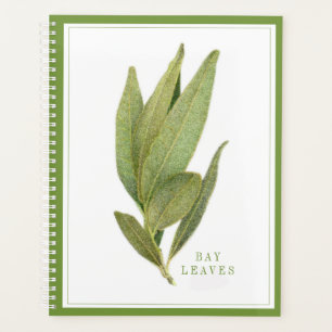 FRISCHE BAY BLÄTTER 8.5x11 Planer / Grün