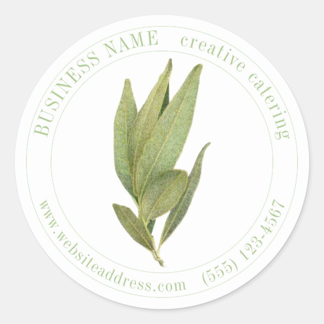 FRISCHE BAY BLÄTTER Biz ID Large Round Stickers (Vorderseite)