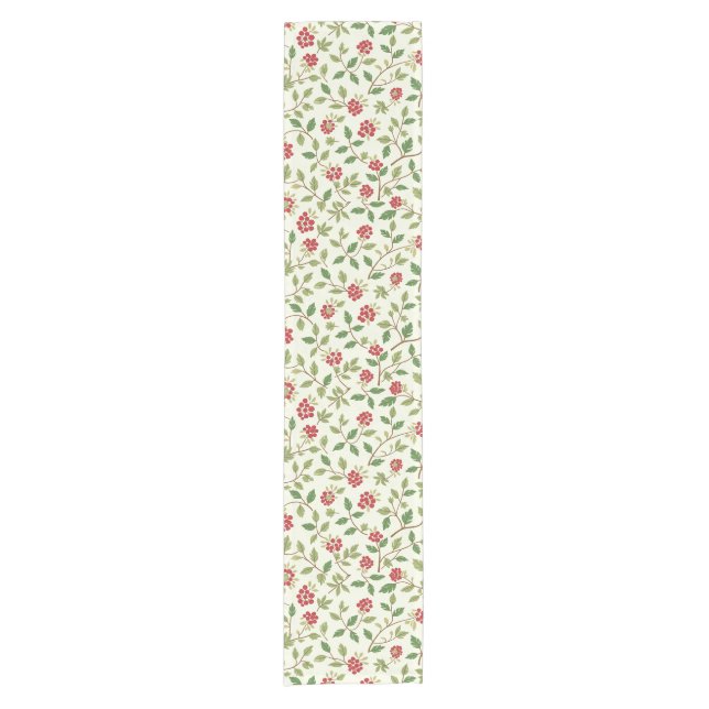 frische Beeren und Blätter Kurzer Tischläufer (Vorderseite)