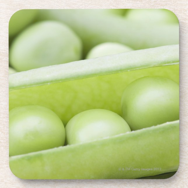 Frische Bio Erbsen Getränkeuntersetzer (Vorderseite)
