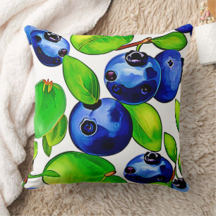 Frische Blaubeer-Kunst Kissen