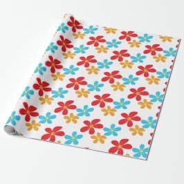 Frische Blume auf Weiß Geschenkpapier