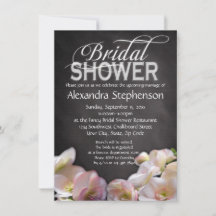 Frische Blumen- & Chalkboard Bridal Dusche Einladu