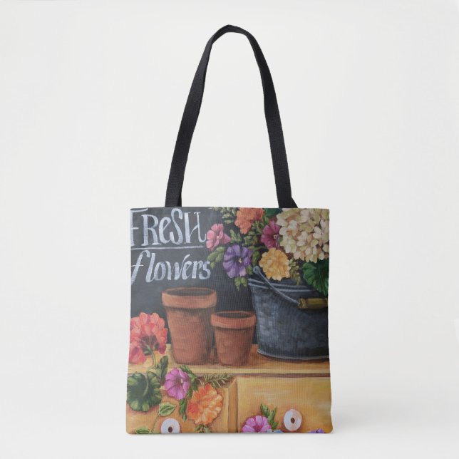 "Frische Blumen-" feine Kunst-BlumenTaschen-Tasche Tasche (Vorderseite)