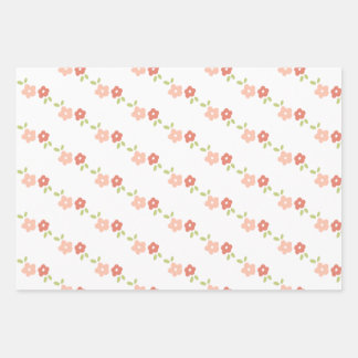 Frische Blumenverpackungsbögen  Geschenkpapier Set