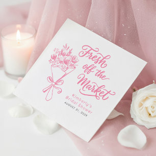 Frische Brautparty Rosa Serviette