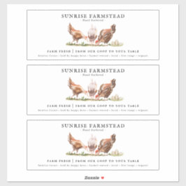 Frische Eier | Etikett für Eierkarton