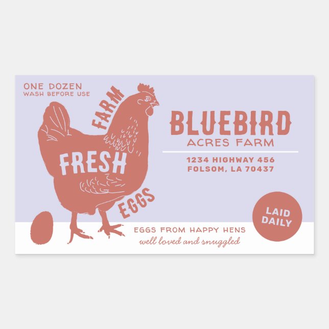 Frische Eier Rechteckiger Aufkleber (Vorderseite)