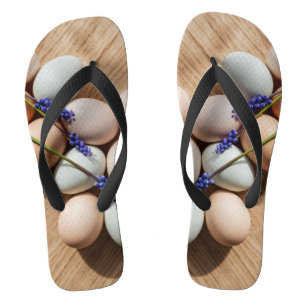 Frische Eier-Schalen individuell gestaltet Flip Flops