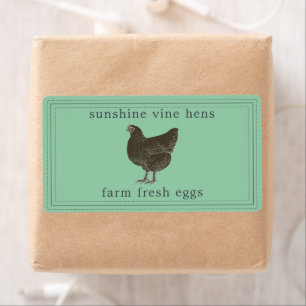 Frische Eier Vintage Henne-Eierkarton