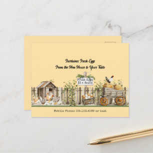 Frische Eier - vom Hennenhaus bis zum Tisch Postkarte