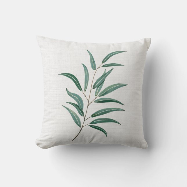 Frische, elegante Sommer Botanicals Kissen (Vorderseite)
