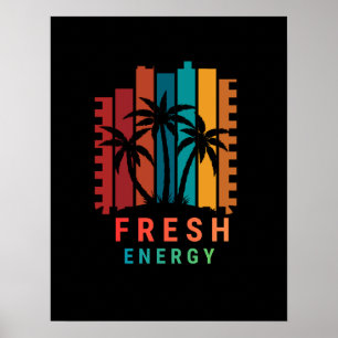 Frische Energie – Moderne Motivationswandkunst Poster