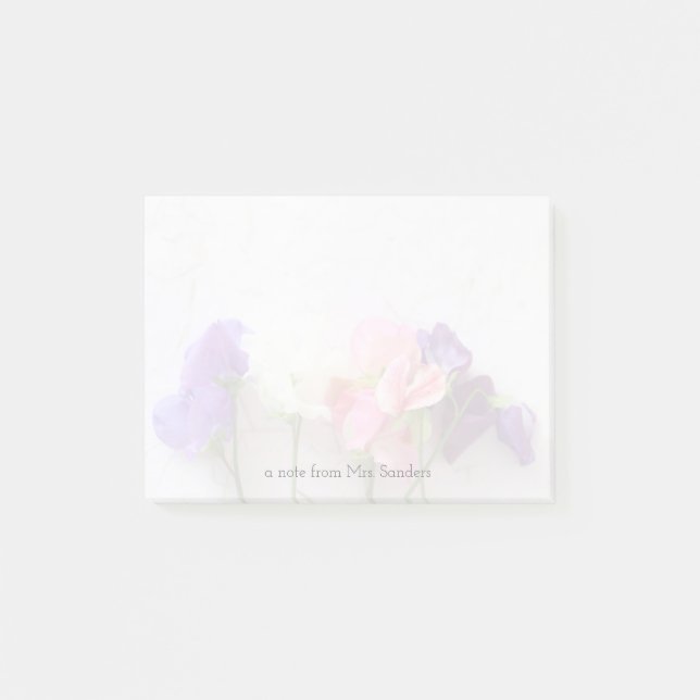 Frische Erbsenfade Post-it Klebezettel (Vorderseite)