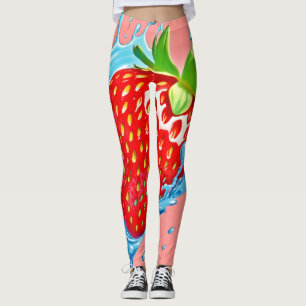 Frische Erdbeer-Explosion Leggings