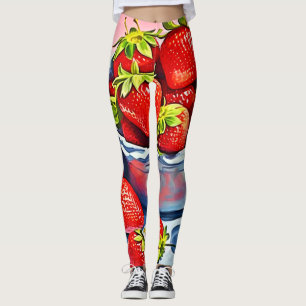 Frische Erdbeer-Schale Leggings