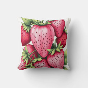 Frische Erdbeerdesign – Saftige rote Beeren Kissen