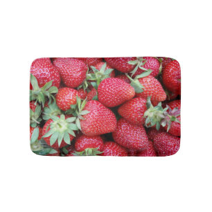 frische Erdbeeren Badematte