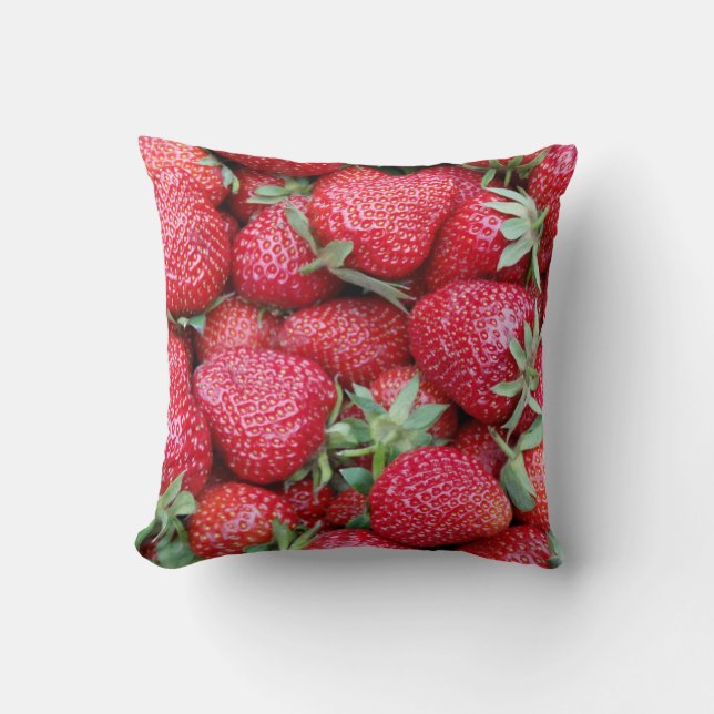 frische Erdbeeren Kissen (Vorderseite)