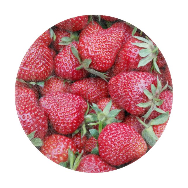 frische Erdbeeren Schneidebrett (Vorderseite)