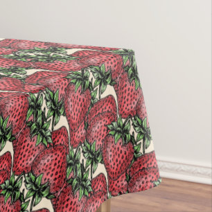 Frische Erdbeermuster Sommerfrucht Inspiration Tischdecke