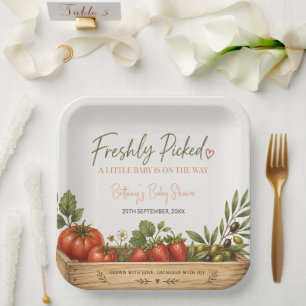 Frische Ernte Bauernmarkt-Baby-Party Pappteller