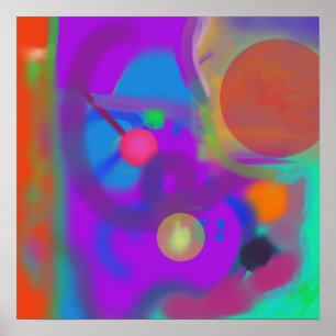 Frische Farben mit Rundformen Poster