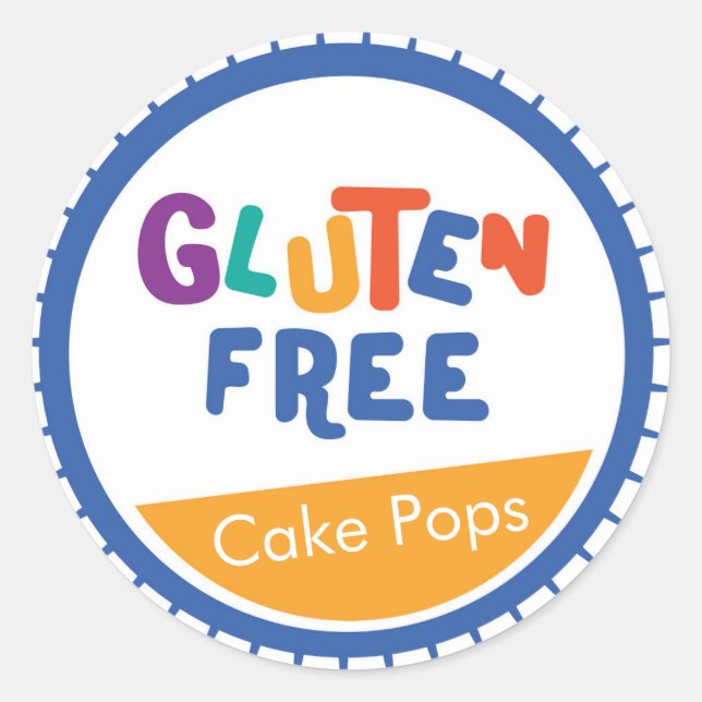 Frische farbige glutenfreie Etikettierung Runder Aufkleber (Vorderseite)