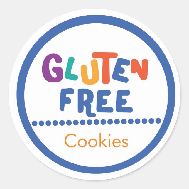 Frische farbige glutenfreie Etikettierung Runder Aufkleber (Vorderseite)