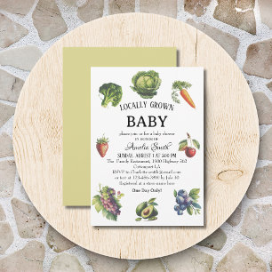 Frische Farmhouse-Garten-Baby-Party mit lokalen Pr Einladung