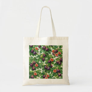 Frische Feigen Frucht Botanisches Muster Tragetasche