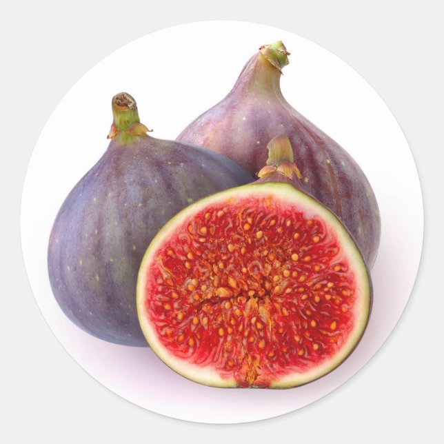 Frische Feigen Runder Aufkleber (Vorderseite)