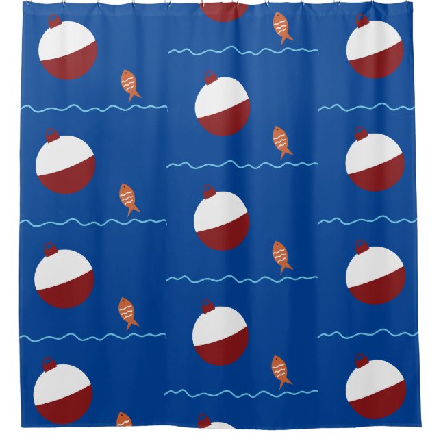 Frische Fische und Köder - Fische Liebhaber Kinder Duschvorhang (Vorderseite)
