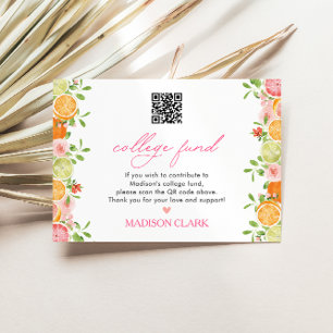 Frische Florale Zitrusskolleg-Stiftung Begleitkarte