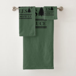 Frische, frohe Weihnachtsbäume Badhandtuch Set