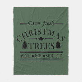 Frische, frohe Weihnachtsbäume Fleecedecke