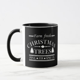 Frische, frohe Weihnachtsbäume Tasse