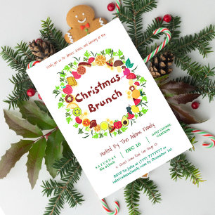 Frische Früchte & Gemüse Weihnachtsmenü Einladung
