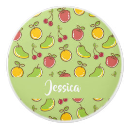 Frische Früchte im Sommer, grüne Muster Keramikknauf