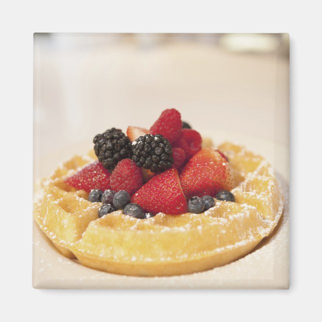 Frische Fruchtwaffel Magnet (Vorne)