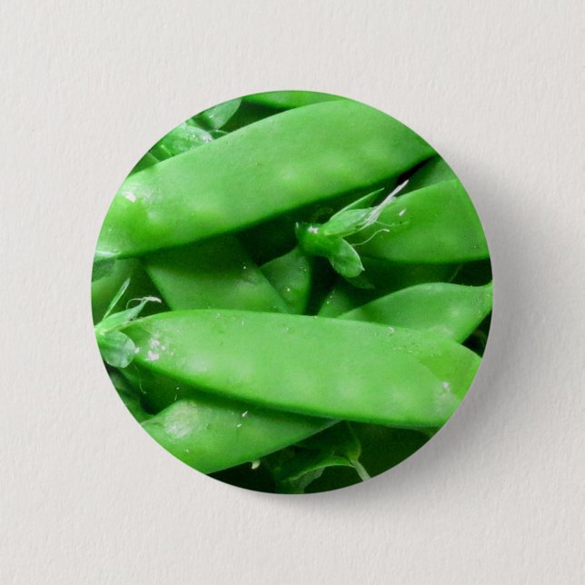 Frische Frühlings-Erbsen Button (Vorderseite)