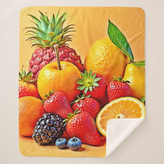 Frische Fülle: Lebendiges Frucht Erntes Design Sherpadecke
