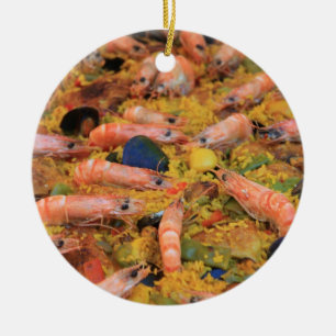 Frische gemachte Paellaverzierung Keramik Ornament