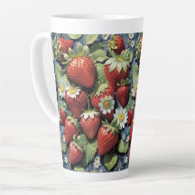 Frische gepflückte Erdbeeren und weiße Blüten