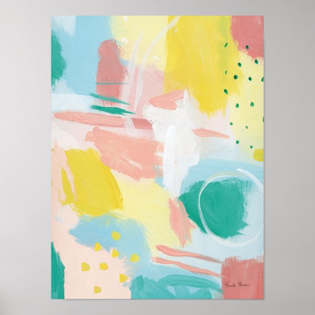 Frische Gesichter Abstrakt - Frühlingsfarben Poster (Vorne)