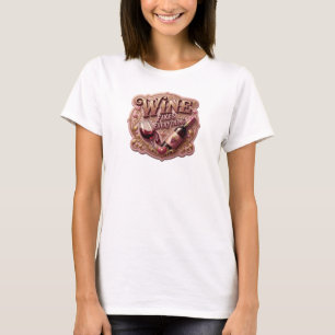 Frische Gold WINE FIXES EVERYTHING Druck T-Shirt