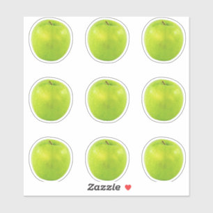 Frische grüne gesunde Frucht Apples Aufkleber