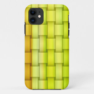 Frische grüne Streifen Retro-Grafikdesign iPhone 11 Hülle