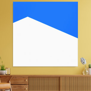 Frische, helle Alpenblauer Schnee Weiße Geometrisc Leinwanddruck